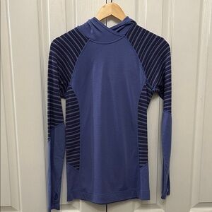 Smartwool Blue and Navy Striped Hoodie